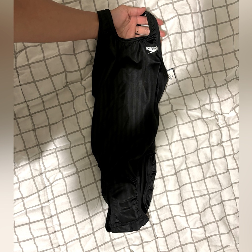 Black speedo swim suit